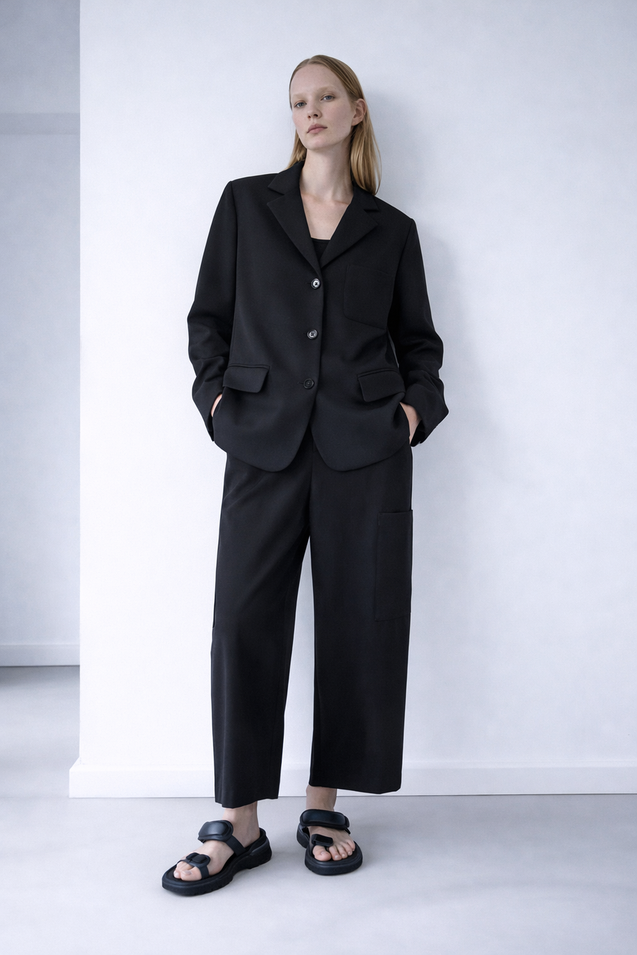 Viscose-Stretch Pocket Blazer