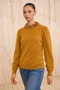 Thumbnail for Kalani Embroidered Cashmere Long Sleeve Pullover