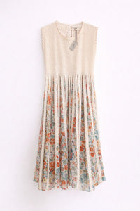 Thumbnail for Lace Strip Floral Dress