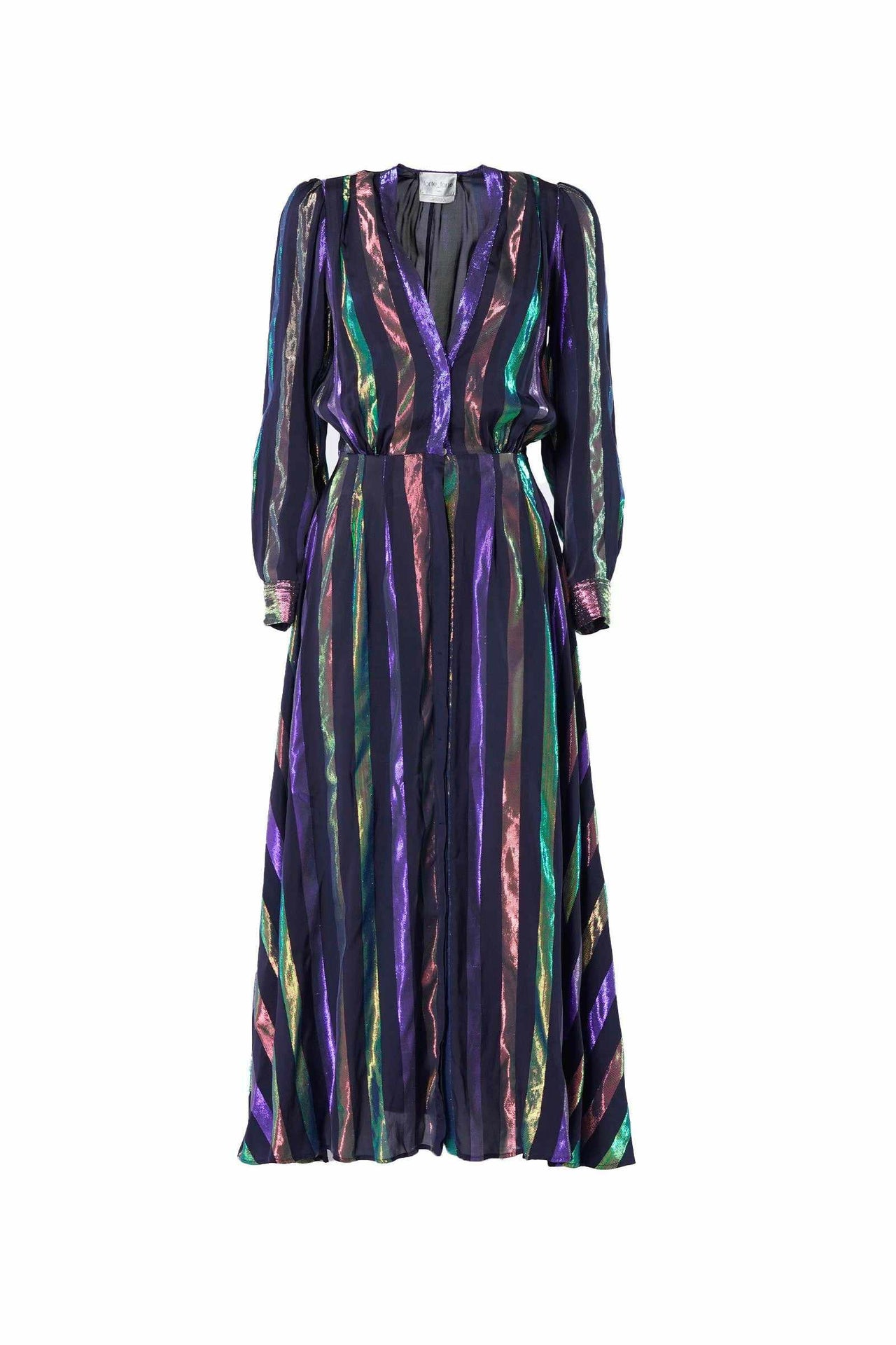 Iris Habotai Dress in Notte-Dress-forte_forte-Debs Boutique
