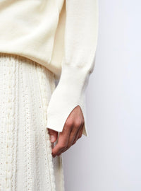 Thumbnail for Saga Interwoven Ribbon Knit skirt Natural-Skirt-Molli-Debs Boutique