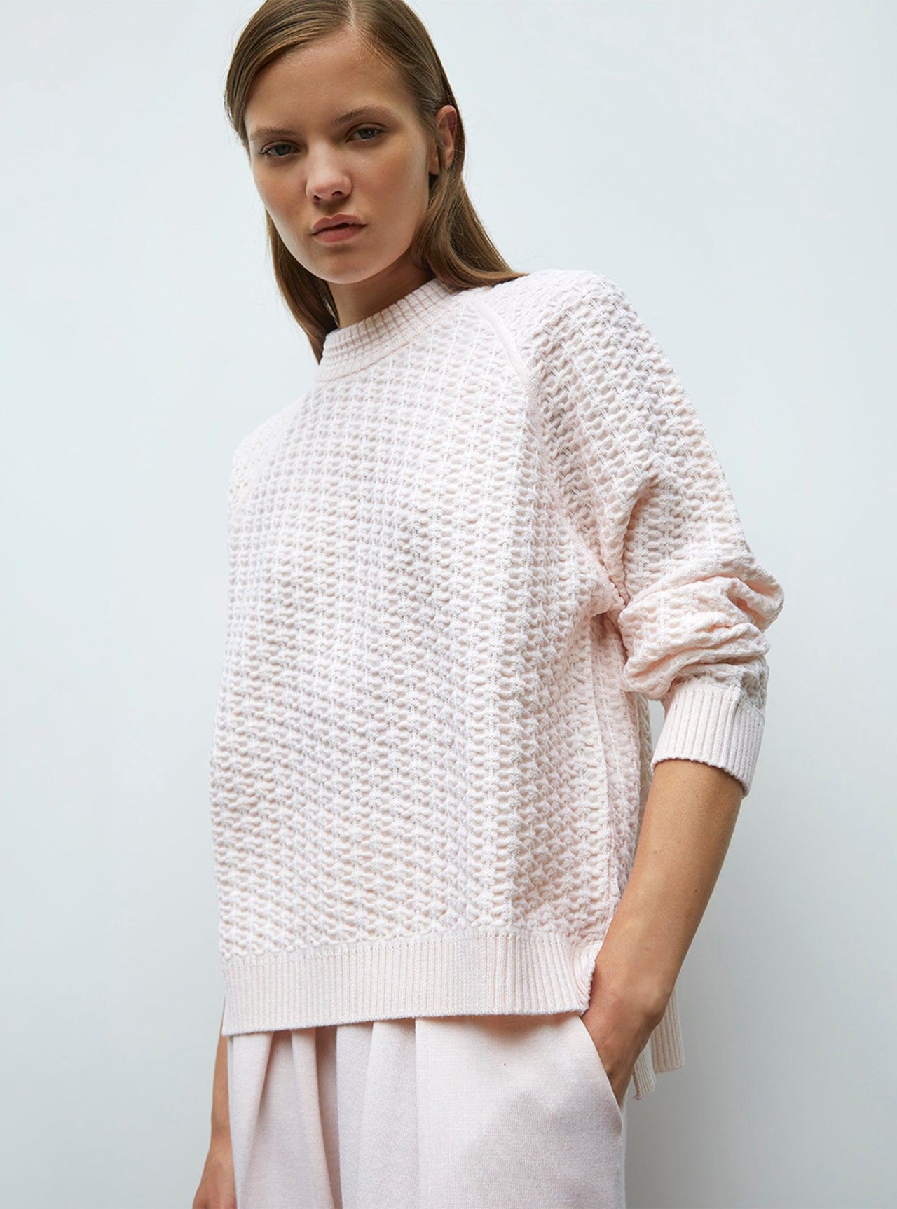 Virgil Honeycomb Knit Sweater Petal-Sweater-Molli-Debs Boutique