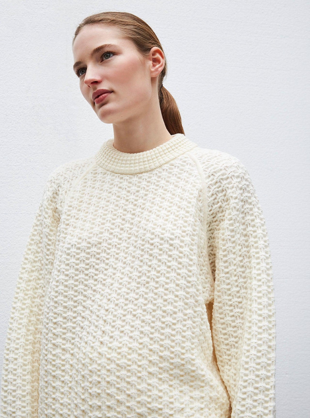 Virgil Honeycomb Knit Sweater Natural-Sweater-Molli-Debs Boutique