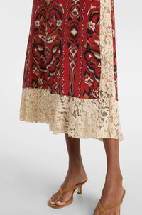 Thumbnail for Ainika Pineapple Ikat Sand Midi Dress-Dresses-Farm Rio-Debs Boutique