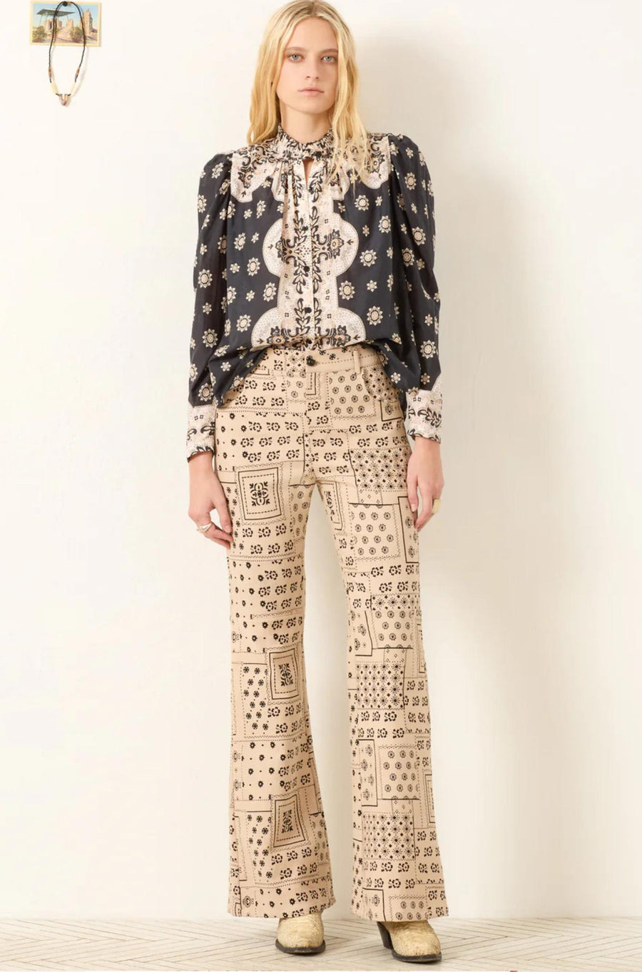 Artemis Bronco Bandana Shirt-Tops-ALIX OF BOHEMIA-Debs Boutique