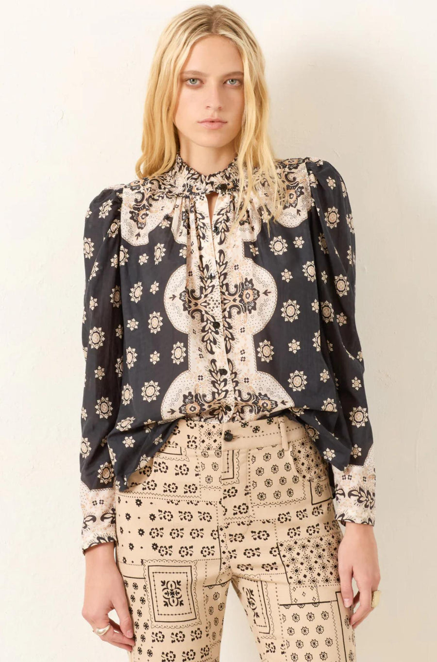 Artemis Bronco Bandana Shirt-Tops-ALIX OF BOHEMIA-Debs Boutique