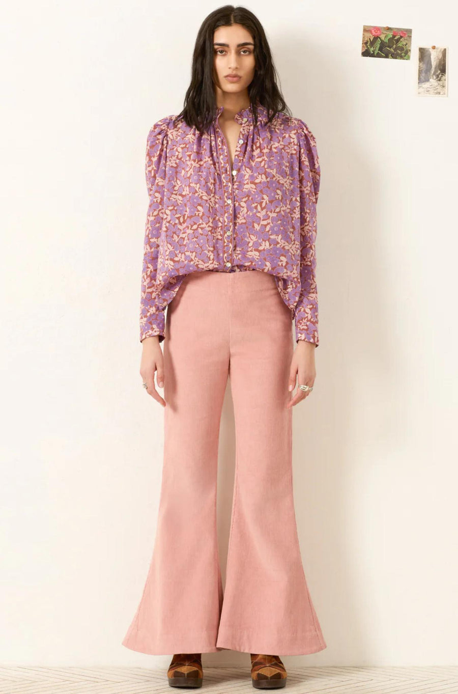 Artemis Twilight Floral Shirt-Tops-ALIX OF BOHEMIA-Debs Boutique