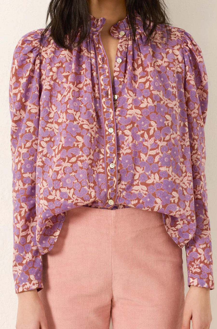 Artemis Twilight Floral Shirt-Tops-ALIX OF BOHEMIA-Debs Boutique