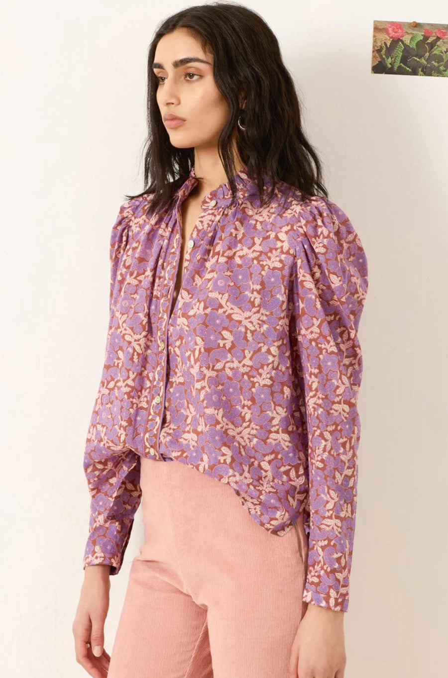 Artemis Twilight Floral Shirt-Tops-ALIX OF BOHEMIA-Debs Boutique