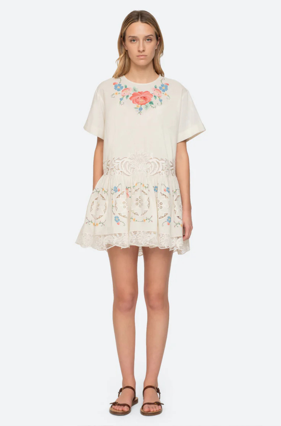 Astrid Embroidery Mini Dress