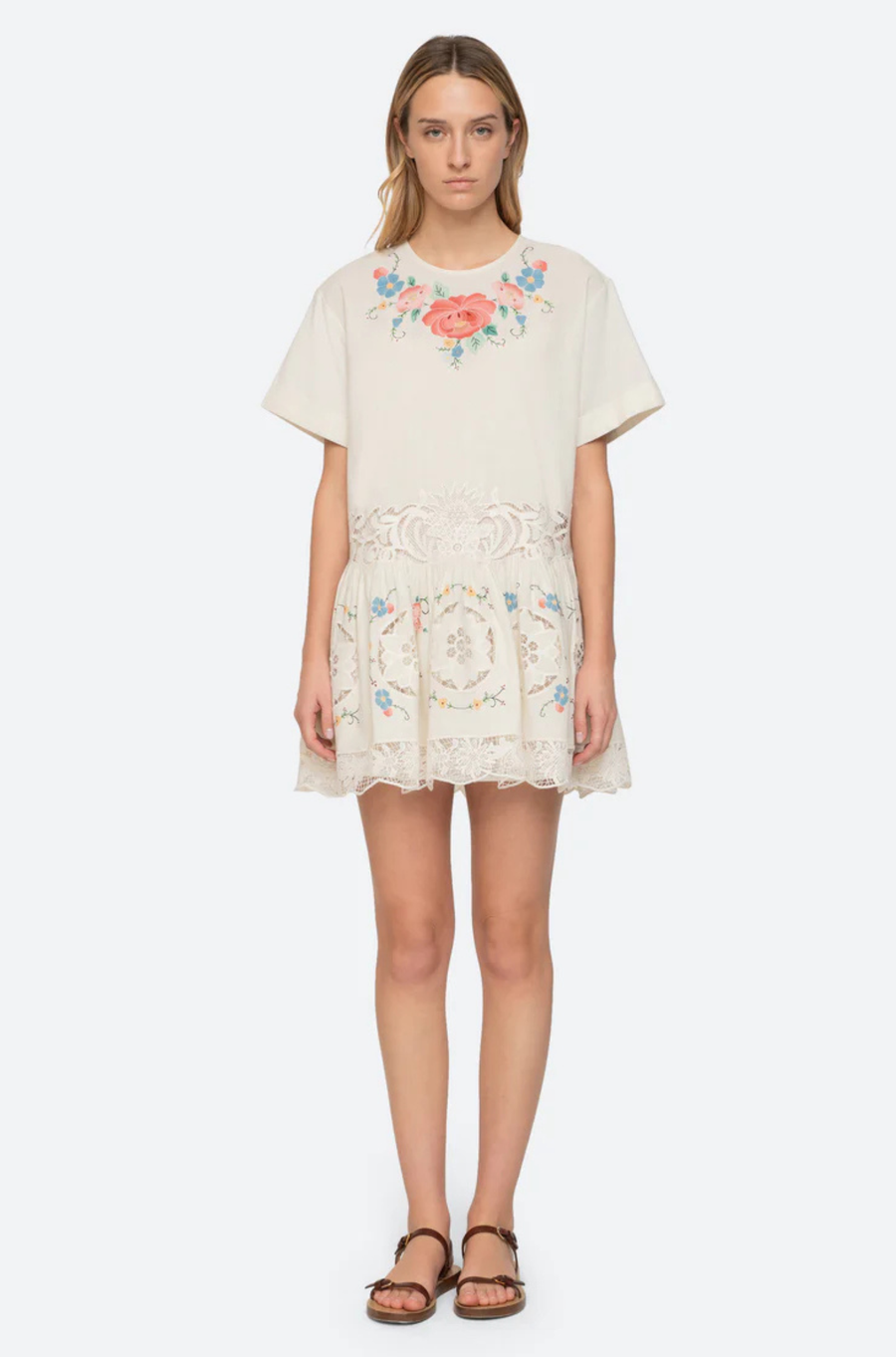 Astrid Embroidery Mini Dress