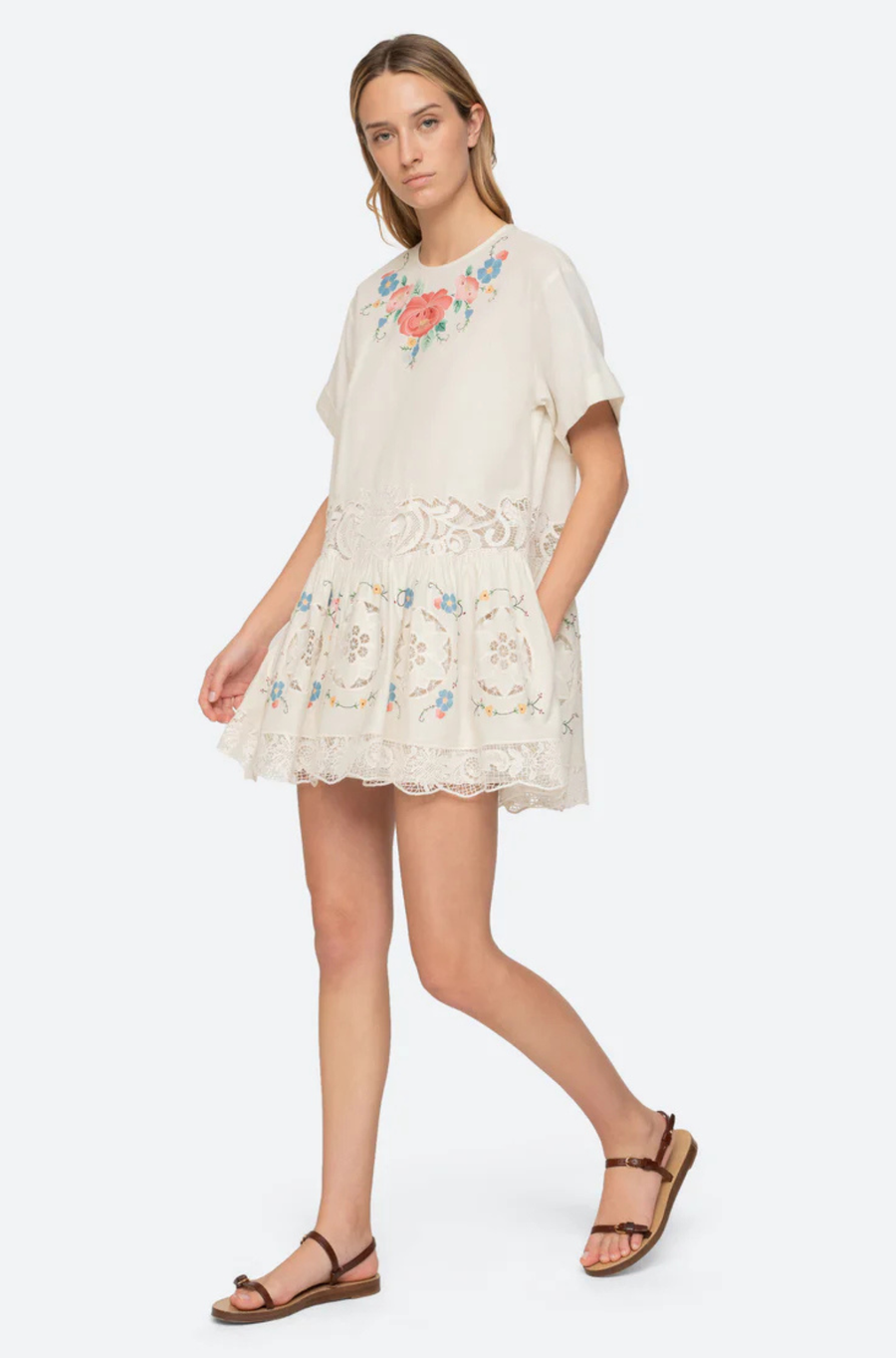 Astrid Embroidery Mini Dress