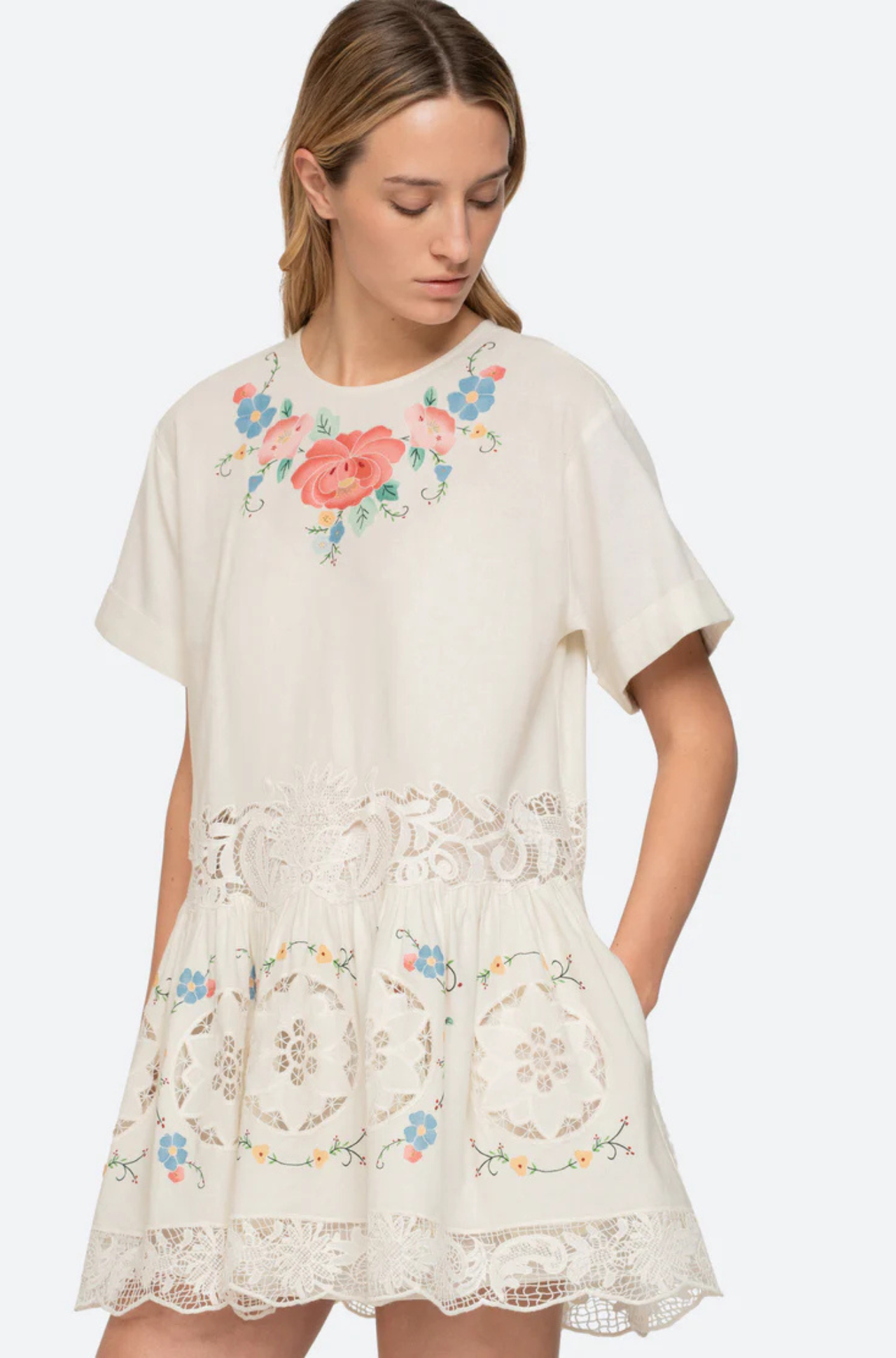 Astrid Embroidery Mini Dress