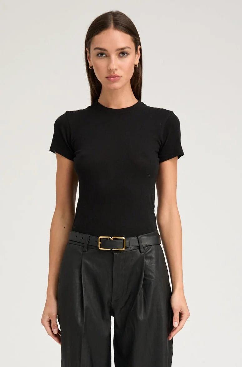 Baby Tee Black-Tops-SPWMN-Debs Boutique