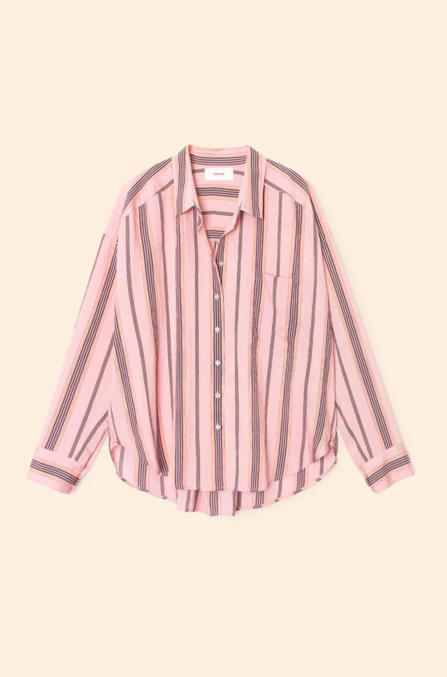 Blush Stripe Jordy Shirt-Tops-Xirena-Debs Boutique