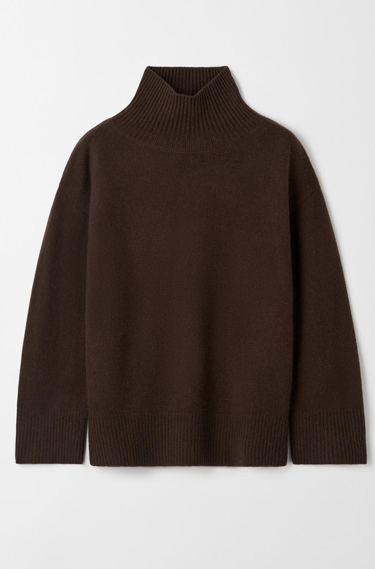 Boyfriend turtleneck Mocha-Sweaters & Cardigans-Soft Goat-Debs Boutique