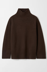 Thumbnail for Boyfriend turtleneck Mocha-Sweaters & Cardigans-Soft Goat-Debs Boutique