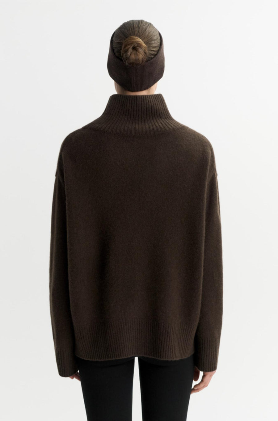 Boyfriend turtleneck Mocha-Sweaters & Cardigans-Soft Goat-Debs Boutique