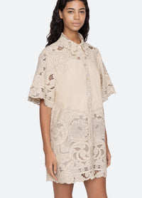 Thumbnail for Ceci Embroidery Shirtdress Cream-Dress-Sea New York-Debs Boutique
