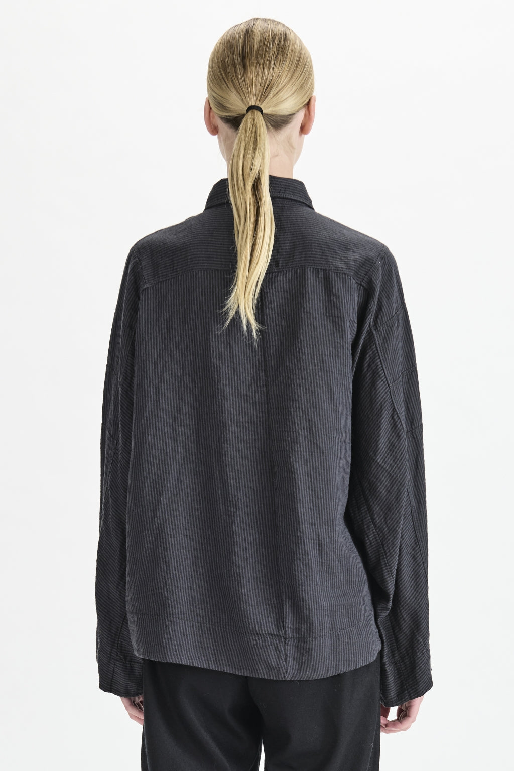 Shirt/Jacket Linen Boxy - Iconic - Black