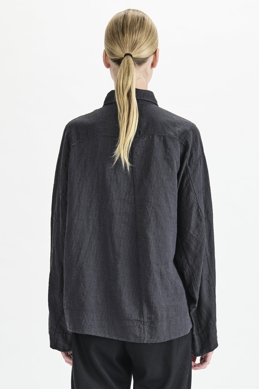 Shirt/Jacket Linen Boxy - Iconic - Black