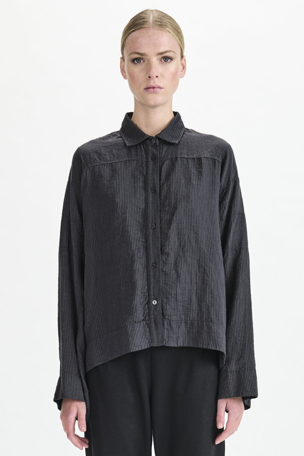 Shirt/Jacket Linen Boxy - Iconic - Black