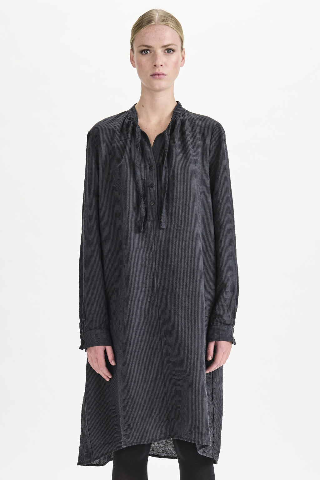 Detailed Hem Shirt Black