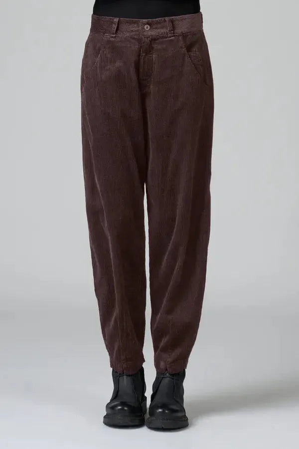 265 Cord Signature Pant Merlot-Pants-Transit-Debs Boutique