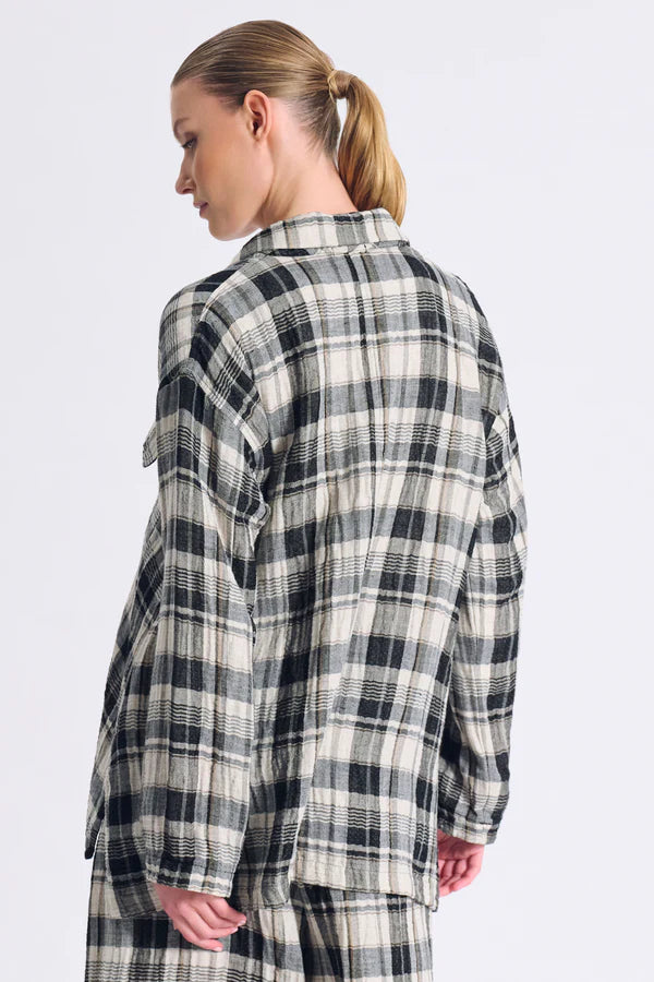 Textural Check Jacket — Transit — Debs Boutique