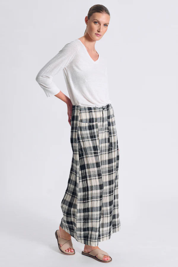 Textural Check Pant — Transit — Debs Boutique