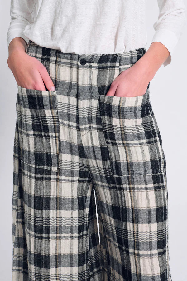 Textural Check Pant — Transit — Debs Boutique