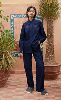 Thumbnail for Delany Embellished Denim Shirt-Tops-Alemais-Debs Boutique