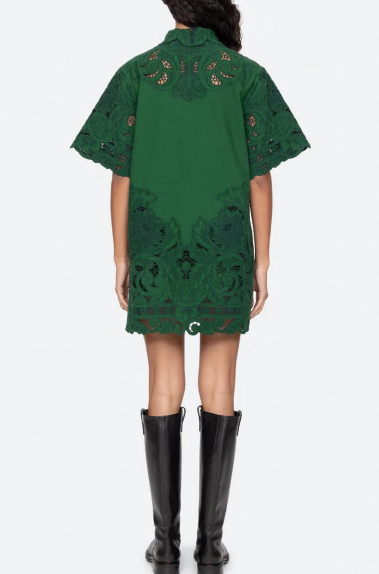 Ceci Embroidery Shirtdress reen-Dress-Sea New York-Debs Boutique