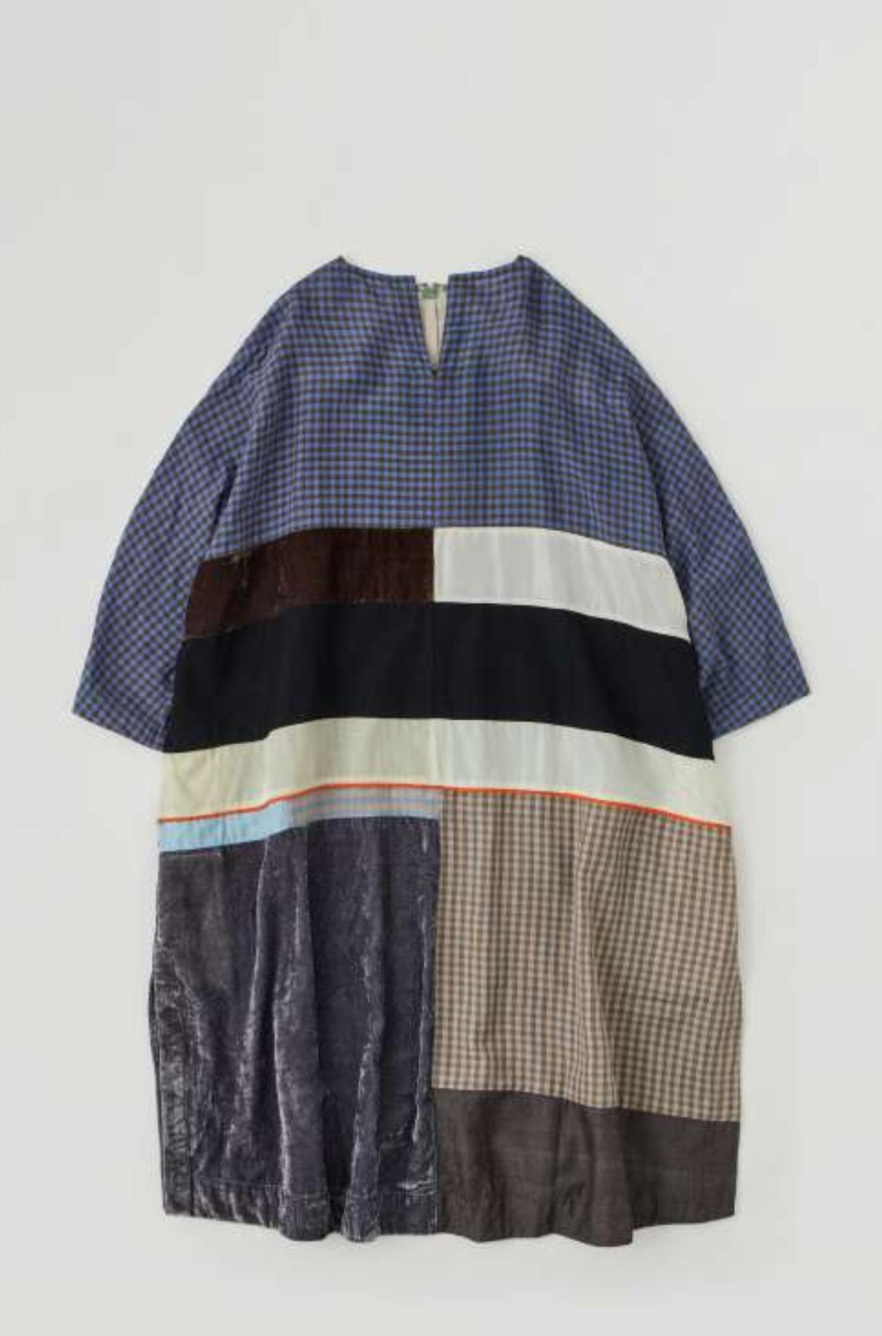 Center Slit Striped Patchwork Dress-Dress-AODRESS-Debs Boutique