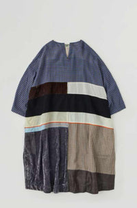 Thumbnail for Center Slit Striped Patchwork Dress-Dress-AODRESS-Debs Boutique