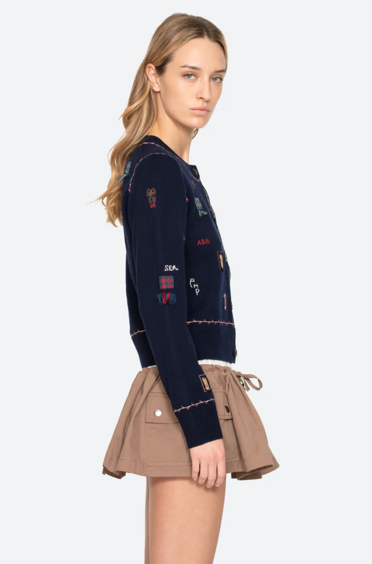 Claira Emb Knit Cardigan