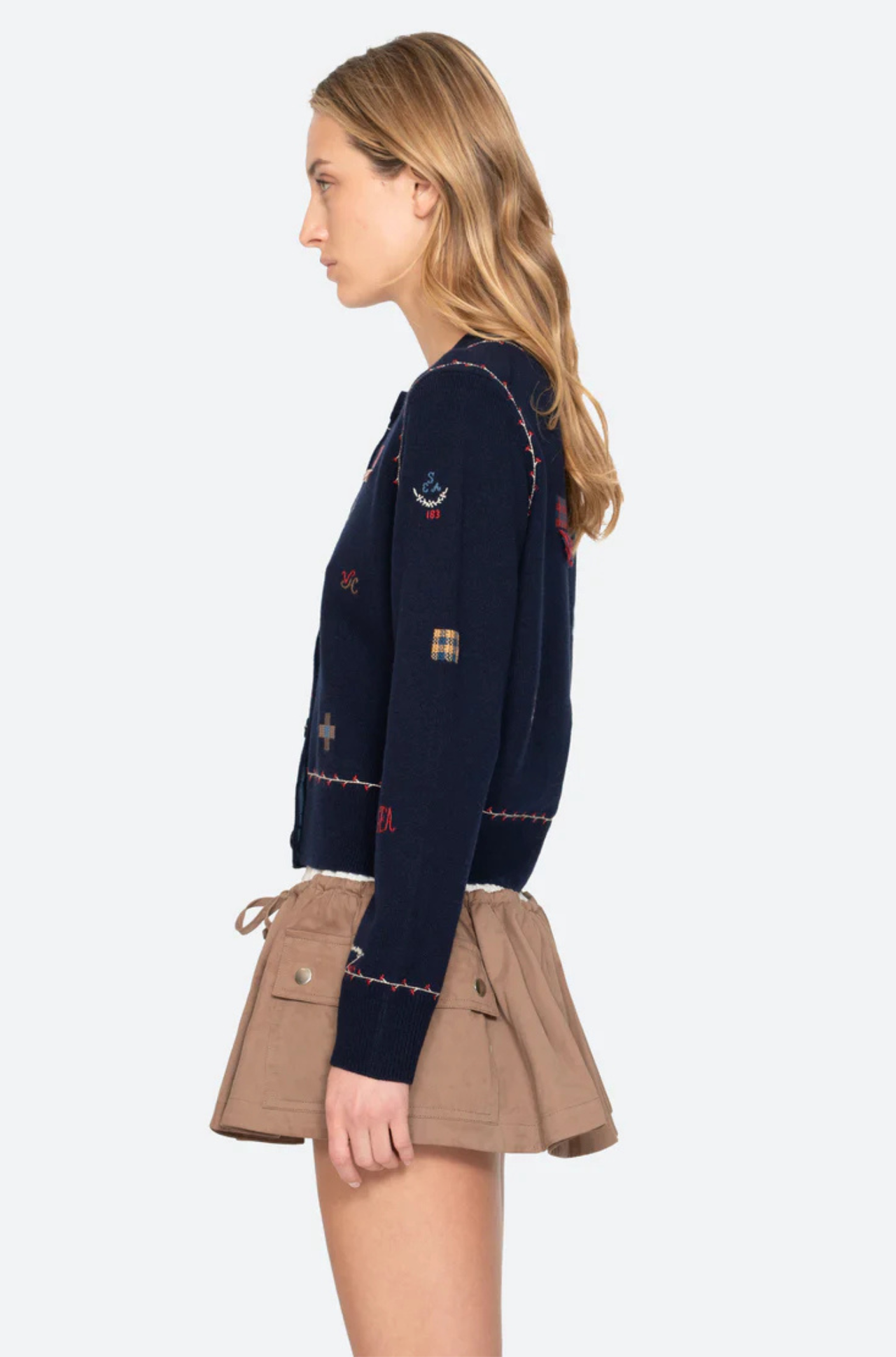 Claira Emb Knit Cardigan