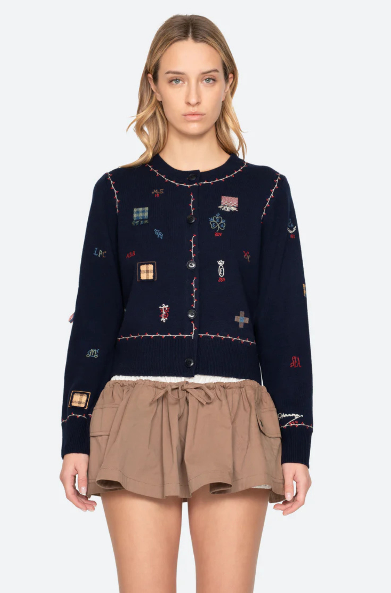 Claira Emb Knit Cardigan