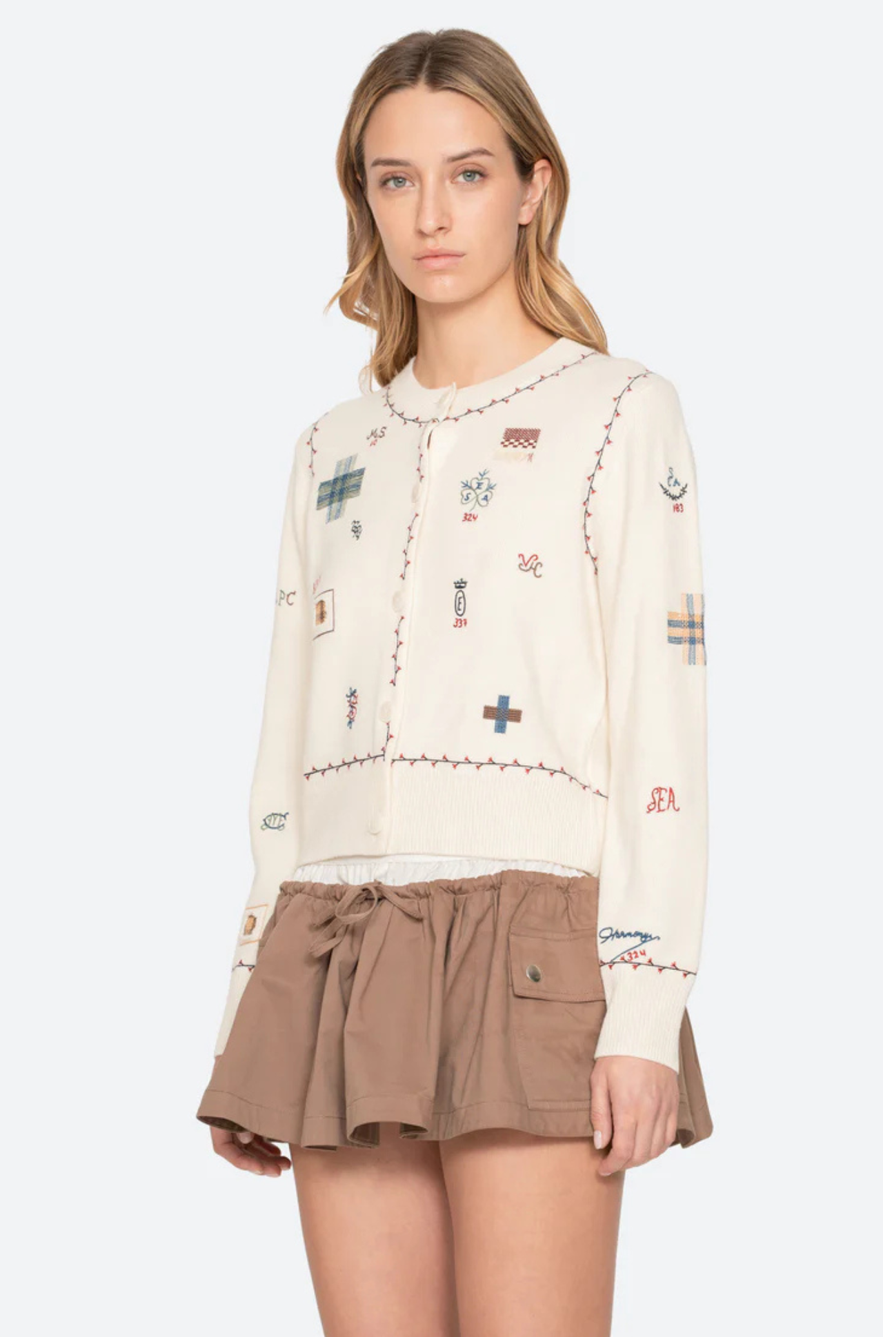 Claira Emb Knit Cardigan