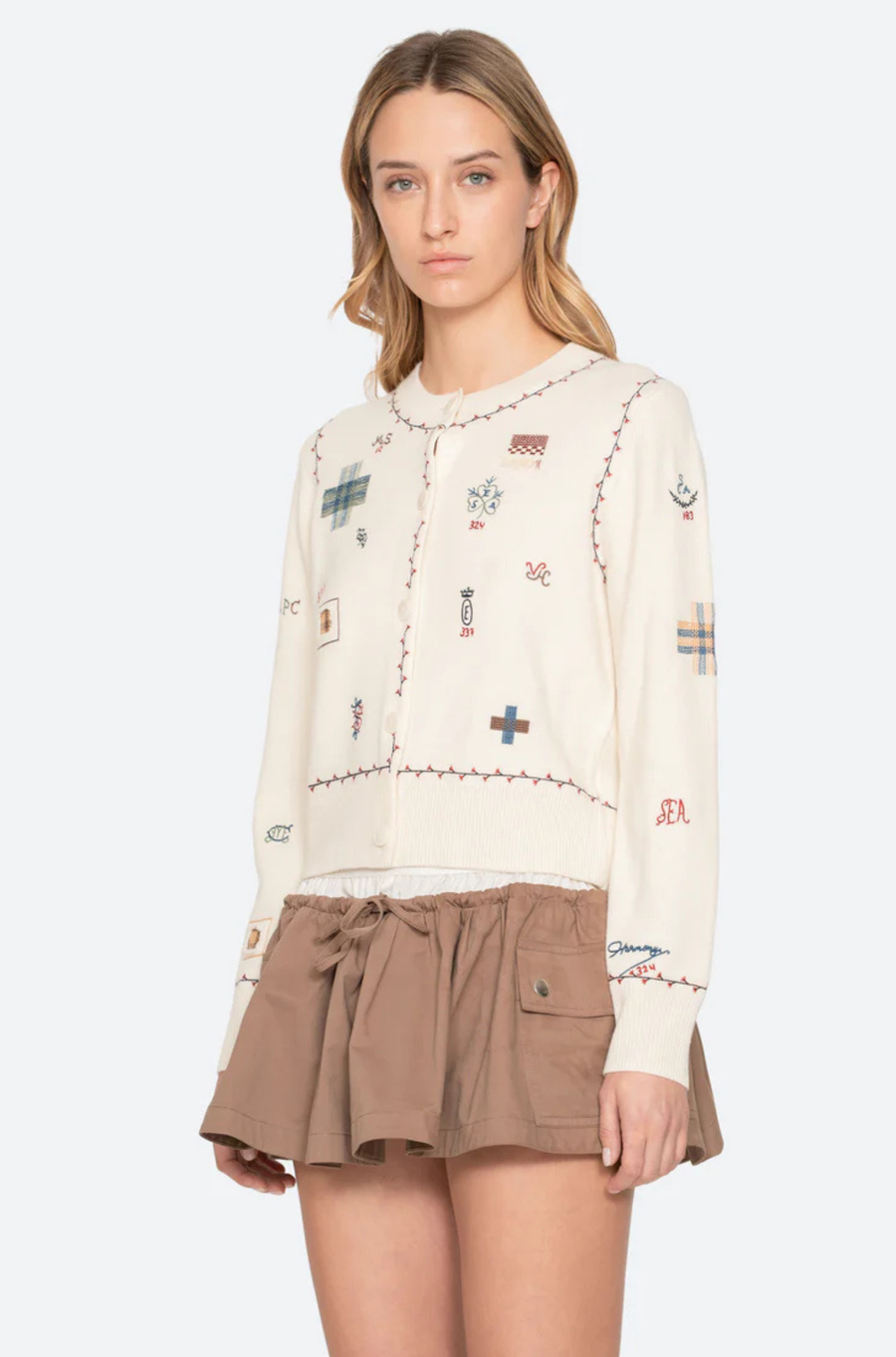 Claira Emb Knit Cardigan
