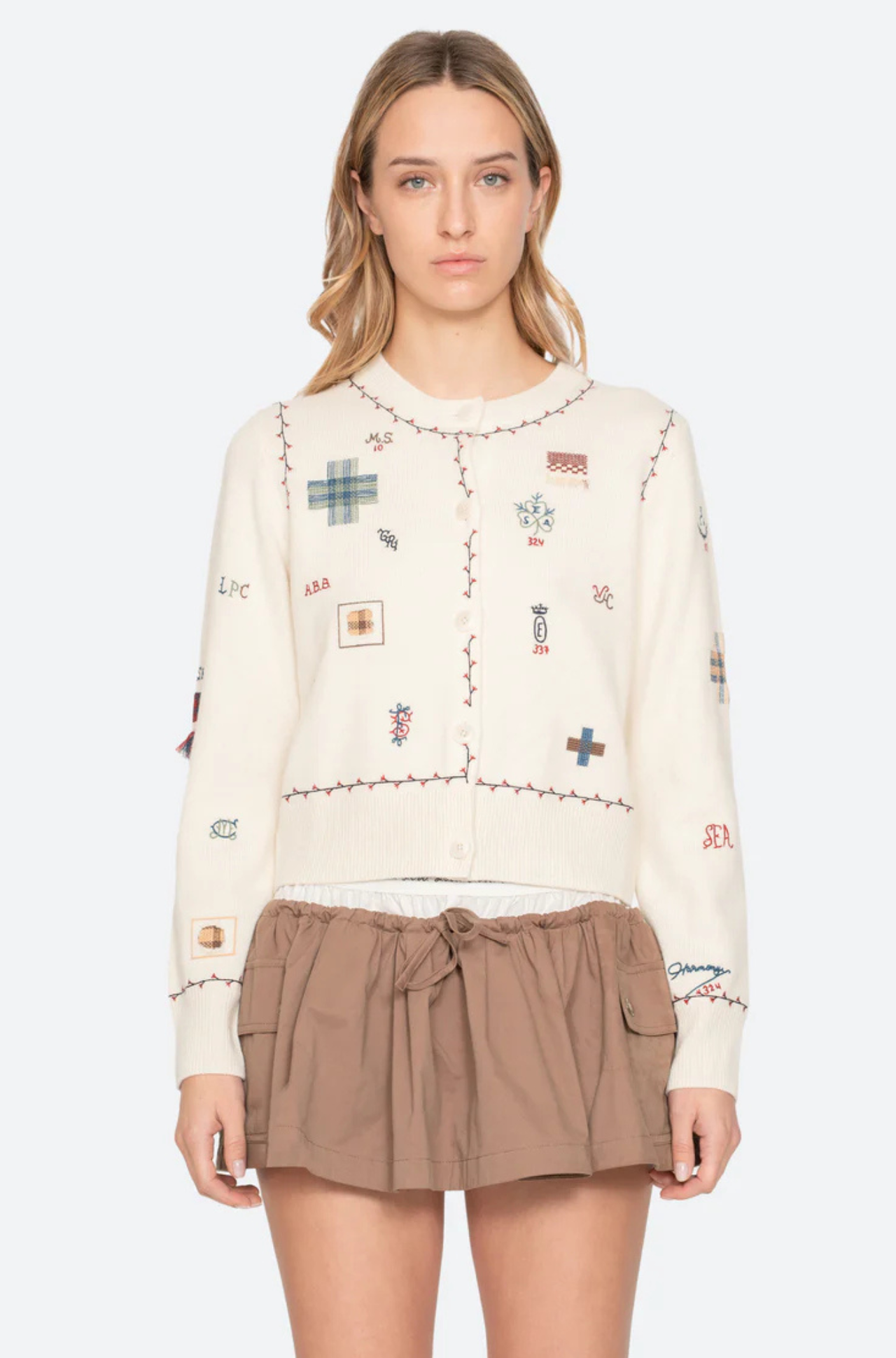 Claira Emb Knit Cardigan