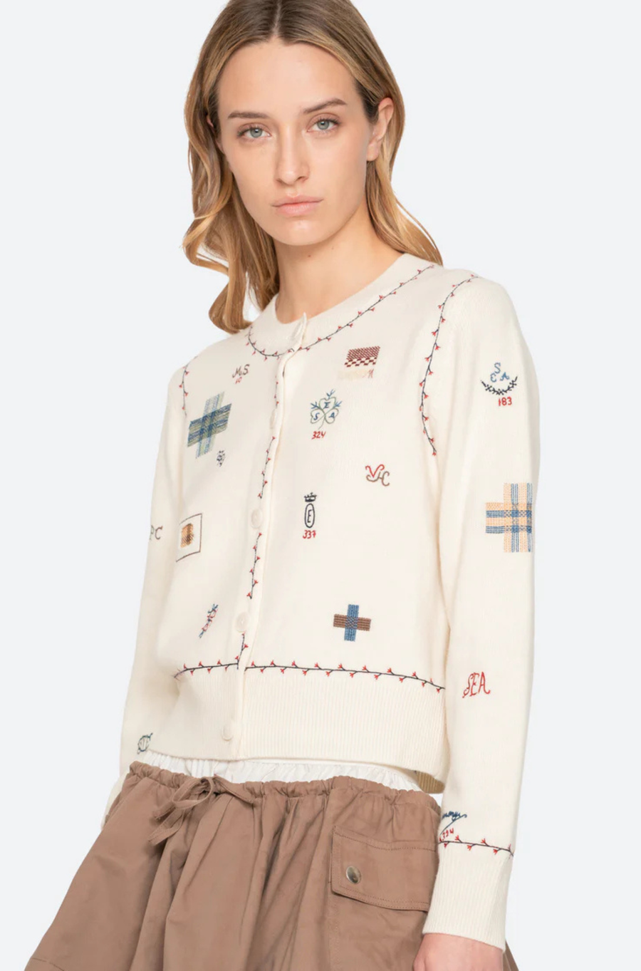 Claira Emb Knit Cardigan