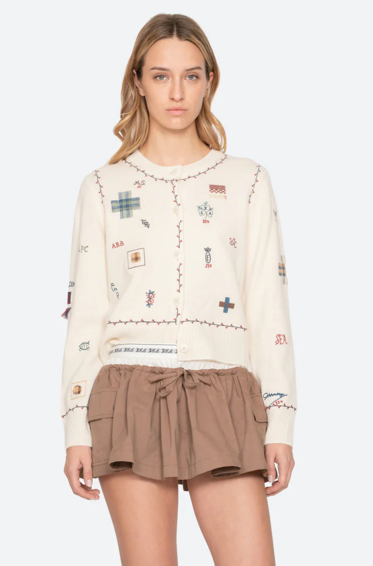 Claira Emb Knit Cardigan