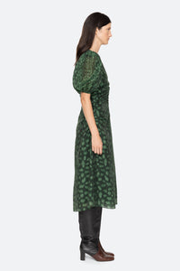 Thumbnail for Claude Print Puff Midi Dress Green-Dress-Sea New York-Debs Boutique