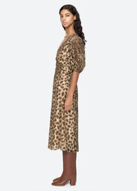 Thumbnail for Claude Print Puff Midi Dress cream-Dress-Sea New York-Debs Boutique