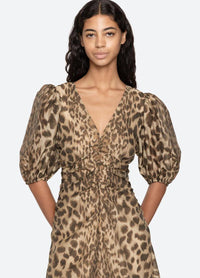 Thumbnail for Claude Print Puff Midi Dress cream-Dress-Sea New York-Debs Boutique