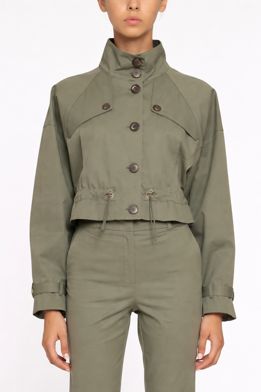Crop Trench Coat