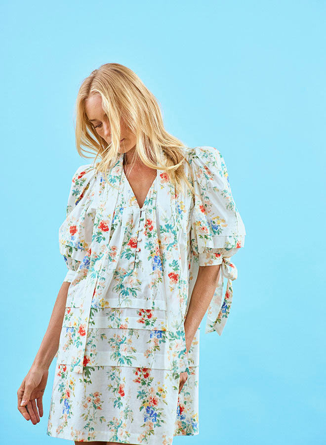 Hunter Bell Paige Dress in Falling Blossom cream floral print