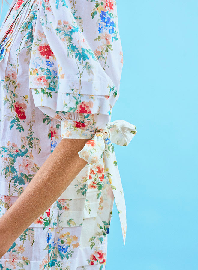 Hunter Bell Paige Dress in Falling Blossom cream floral print