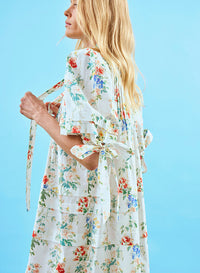 Thumbnail for Hunter Bell Paige Dress in Falling Blossom cream floral print
